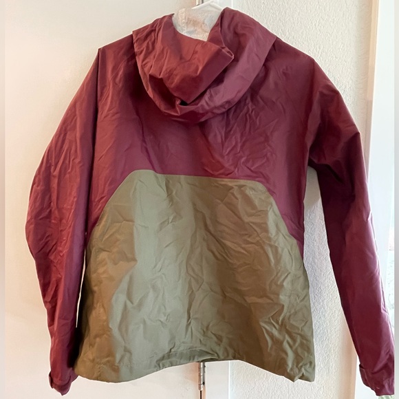 Maroon and Olive Outdoor Research Rain Jacket - Picture 2 of 4